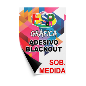 Adesivo Backout  Sob. Medida 4x0  Corte Reto 