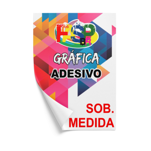 Adesivo Personalizado  Sob. Medida 4x0  Corte Reto 